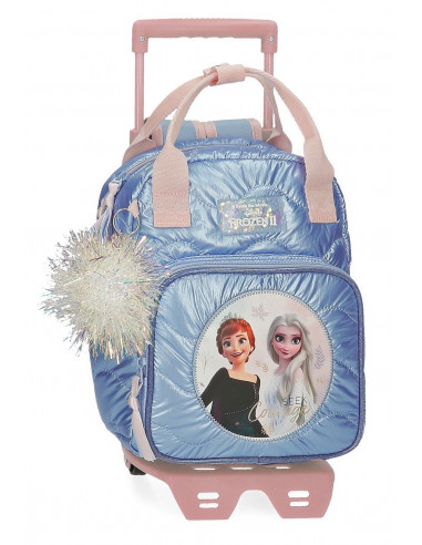 MOCHILA ADAP.28CM. C/CARRO FROZEN SEEK COURAGE